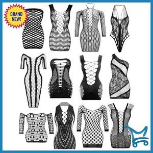 Sexy Fishnet Bodysuit Lingerie Set Free Size Nightwear Clubwear